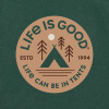 Life Can Be In Tents Men's Crusher Tee - spruce green