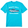 Boats Well with Others Men's Tee - island blue