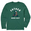 Father Mows Best Men's Crusher Long Sleeve Tee - spruce green