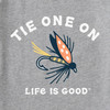 Tie One On Men's Crusher Long Sleeve Tee - heather grey