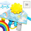 Sunshine Rainbow Lovey tag toy - 10x10