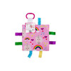 Tag Toy Crinkle Square 8x8 - Unicorn Hearts