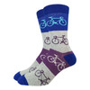Men's Blue and Grey Checkered Bicycle Socks Size 7-12