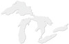 Mini Great Lakes Proud Sticker - White
