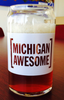 Michigan Awesome "Hand Crafted" Can Glass