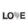 Love Michigan 4" Sticker - Grey