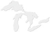 White Great Lakes Proud Sticker