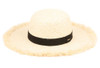 Rafia Raw Edge sun hat with band