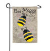 Portly Bees burlap Garden Flag