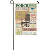 Porch Rules Garden Flag