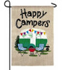 Happy Campers Travel Trailer Garden Flag by Evergreen