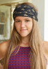 Black & Cream Floral Boho Bandeau