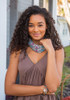 Grey Flower Stamp Boho Bandeau