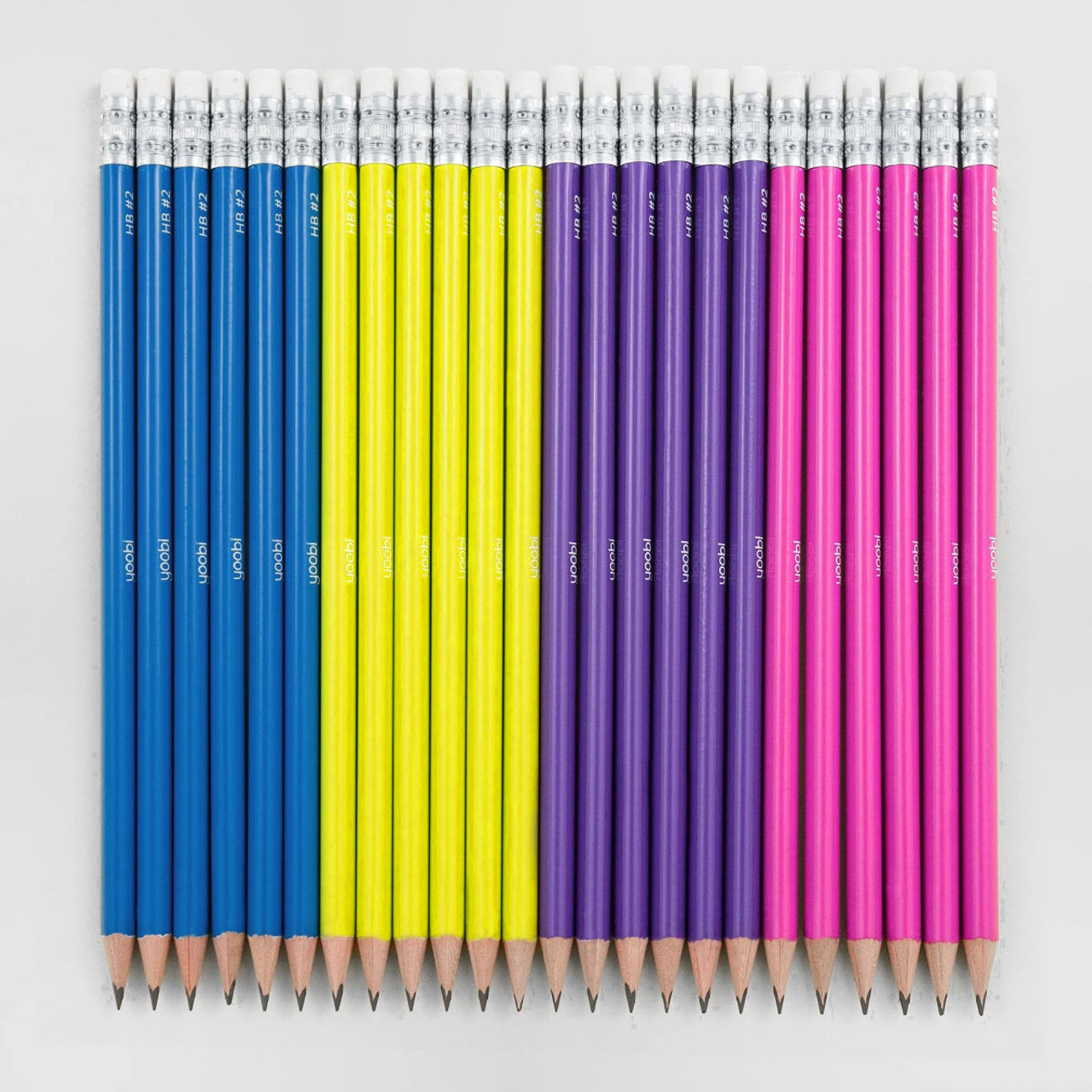 Yoobi 24pk No. 2 Pencils - Brights