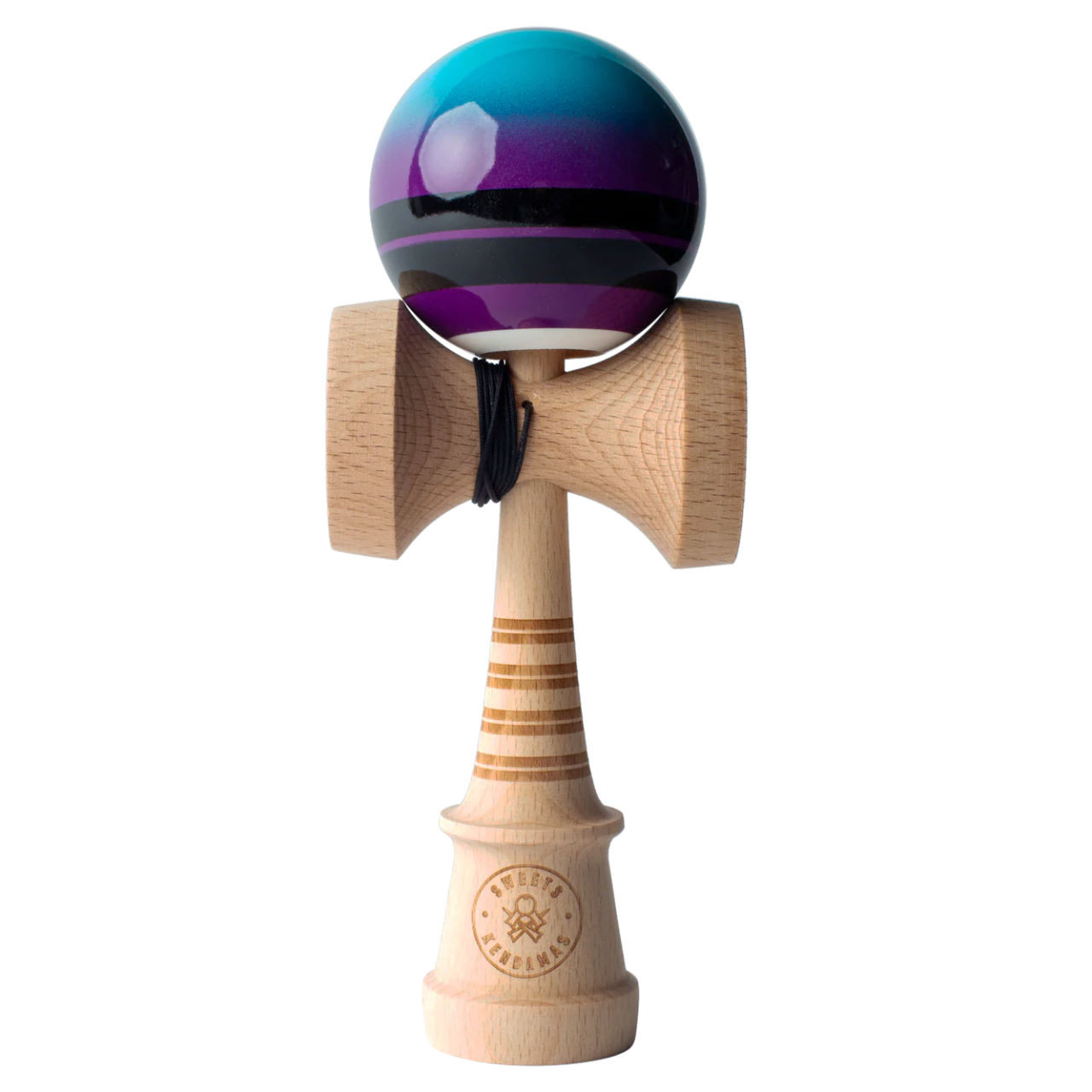 Double Stripe Kendama - Fade Blue - Amped - Sticky Clear - MACkite