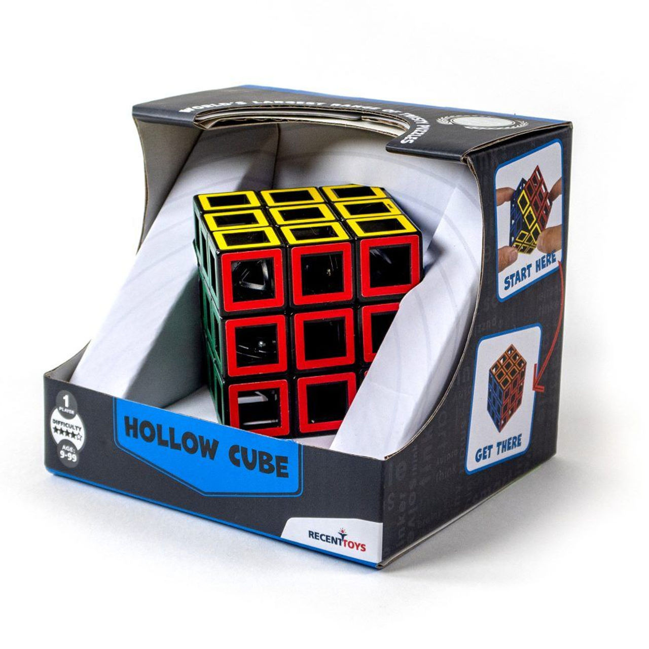 Meffert's Hohl Skewb Cube Puzzle - Farbenfroher & Herausfordernder Denkspiel-Würfel