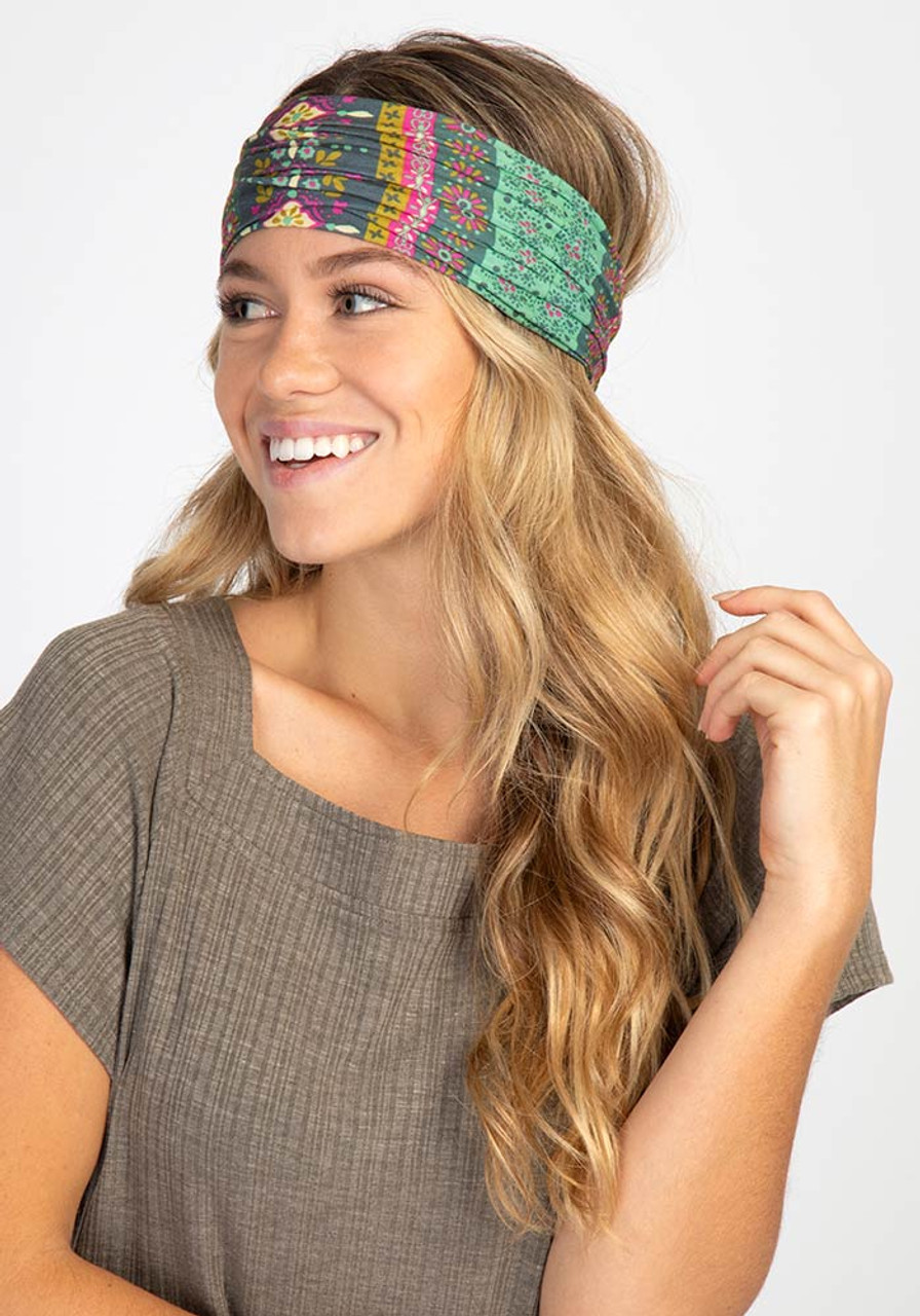 Green Stripe Boho Bandeau