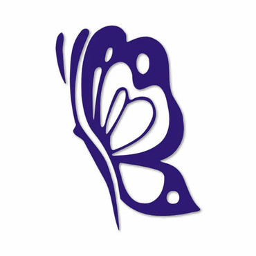 Butterfly Side Profile Decal - Purple