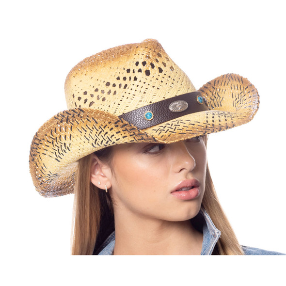 Cowboy Hat with Trim Band and Studs