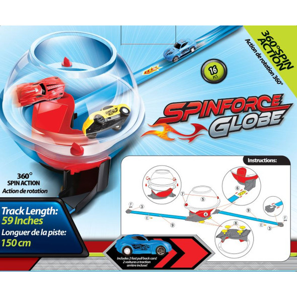 Spin Force Globe - Pull Back Car Set