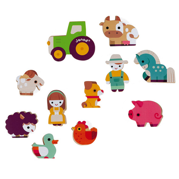 Wooden Farm Lacing Beads with String Wooden Farm Lacing Beads with String