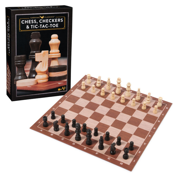 Chess Checkers and Tic-Tac-Toe Set