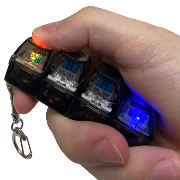 LED Keyboard Fidget Keyring - black