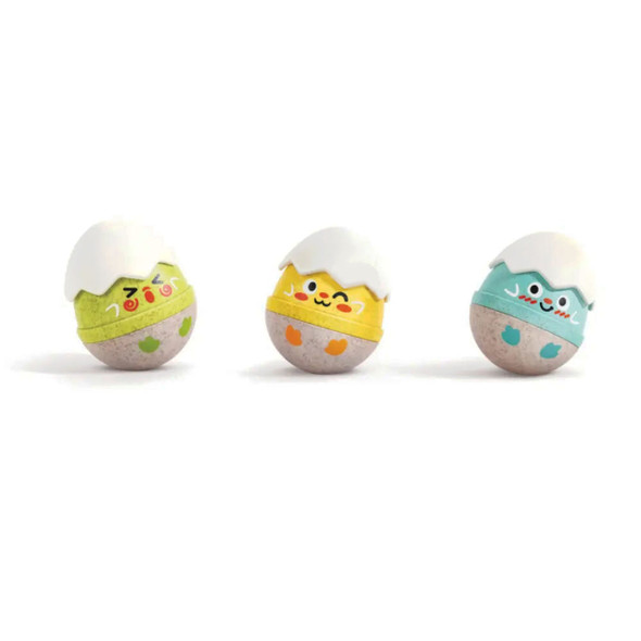 Happy Hatchlings Wobble Rattles eggs