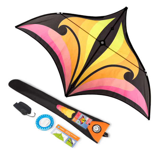 5ft Brasington Swift Delta Kite - Yellow and Ruby