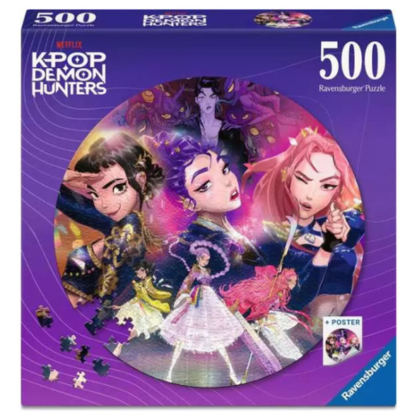 KPop Demon Hunters 500pc Round Puzzle