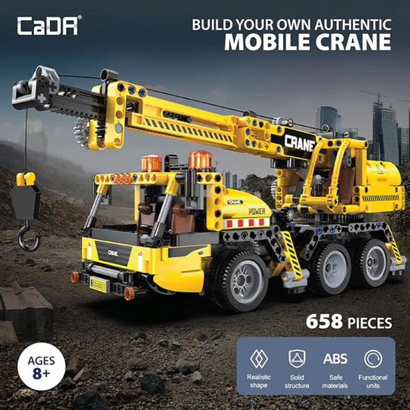 CaDA Building Bricks: Mobile Crane - 658pcs