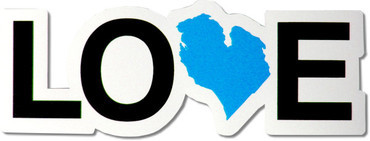 Love Michigan Magnet - blue