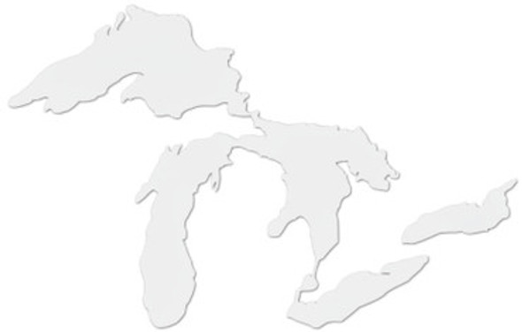 White Great Lakes Proud Sticker