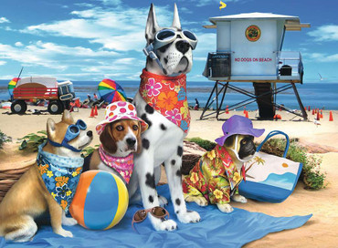 No Dogs on Beach 100 pc XXL puzzle