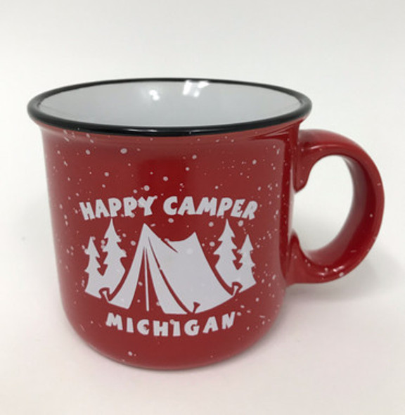 Happy Camper Tent Mug - Red