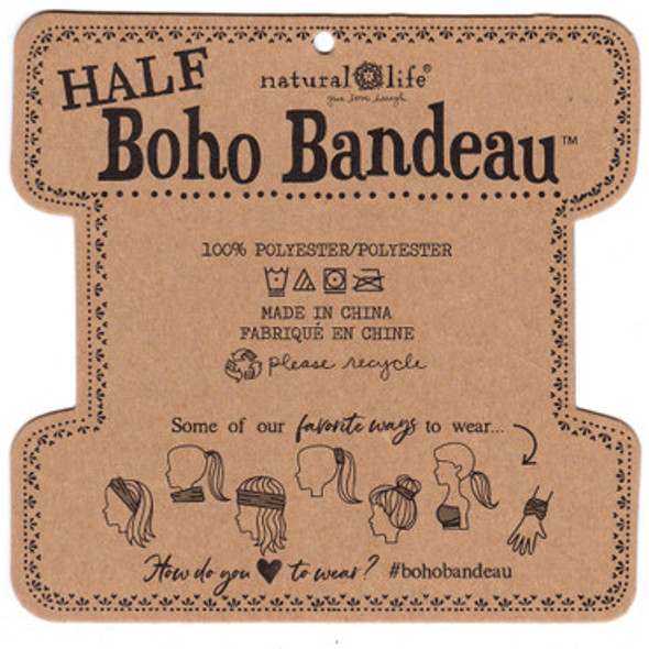 Solid Black Half Boho Bandeau