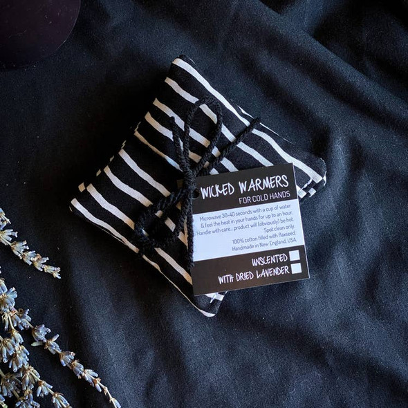 Black Stripe hand warmer set - unscented Black Stripe hand warmer set - unscented