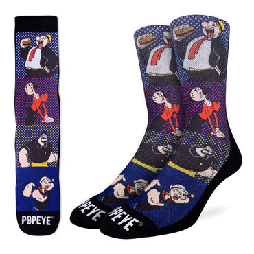 Pop Eye Comic Book Socks
