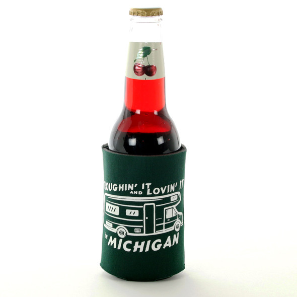 Green Happy Camper Trailer Coozie