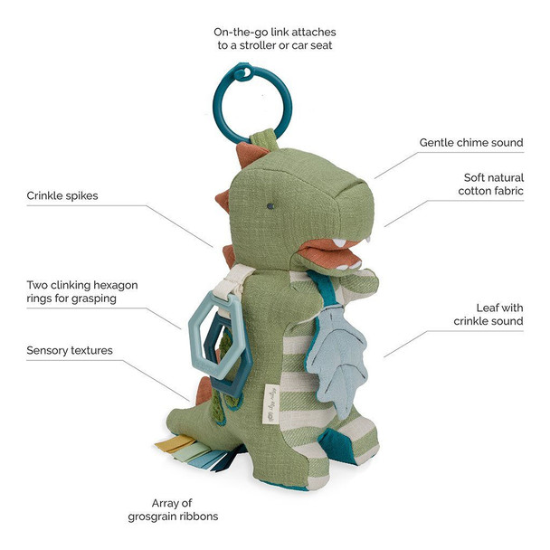 Link and Love Activity Plush with Teether - Dino