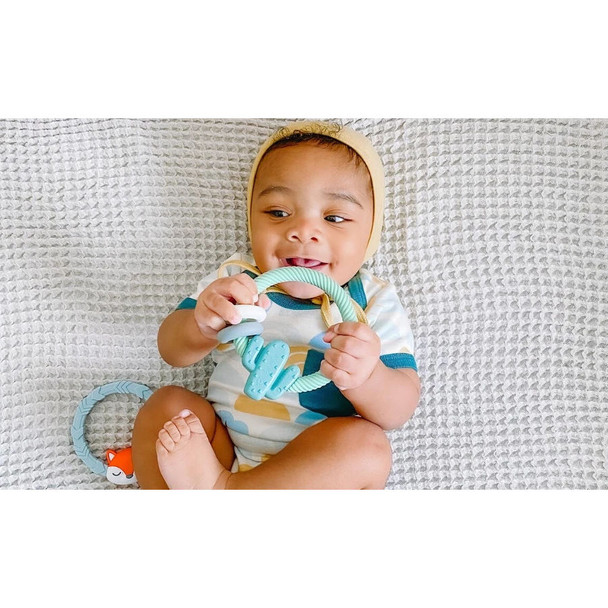Ritzy Rattle with Teething Rings - Cactus