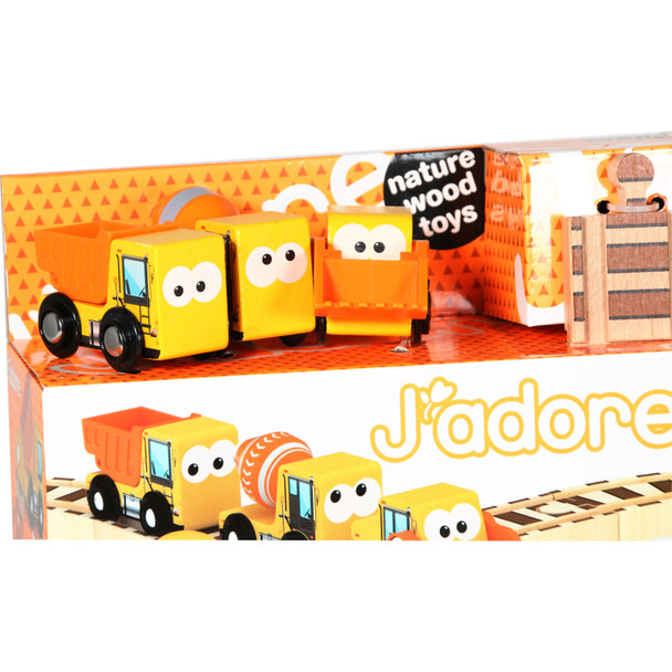 Wooden Construction Train Playset