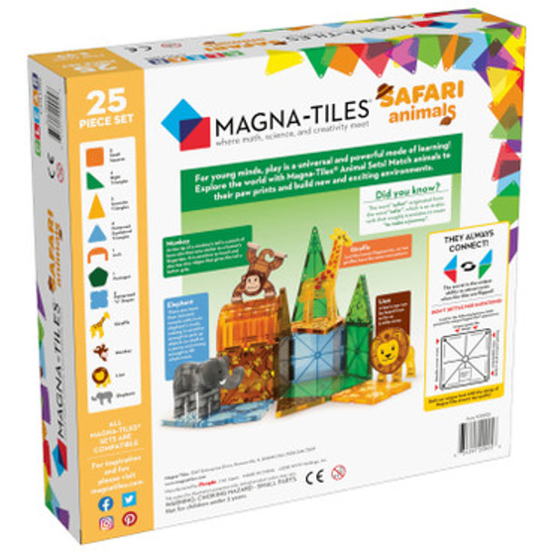 Magna-Tiles Safari Animals - 25pc Set