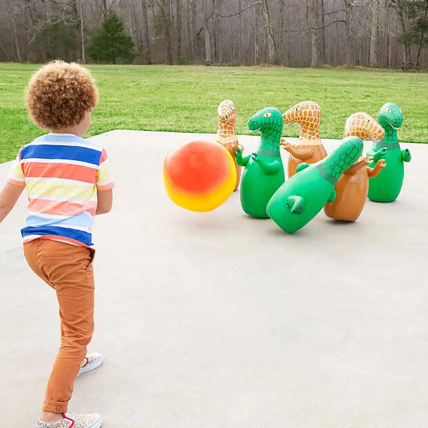 Giant Inflatable Bowling Set - Dinosaur