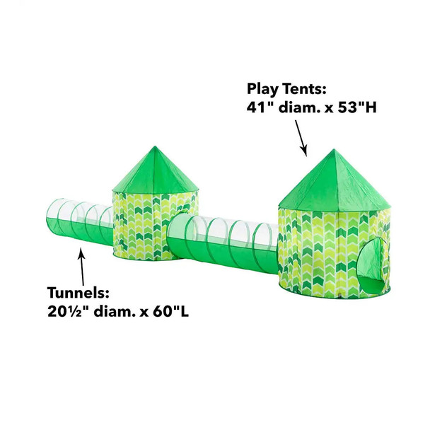 Pop-Up Play Tents and Tunnels - Set of Four