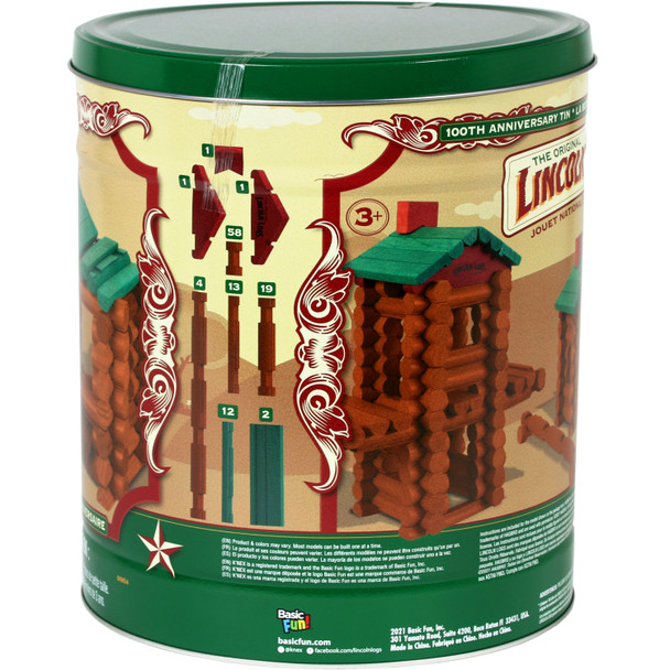 Lincoln Logs 100th Anniversary Tin - 111pc