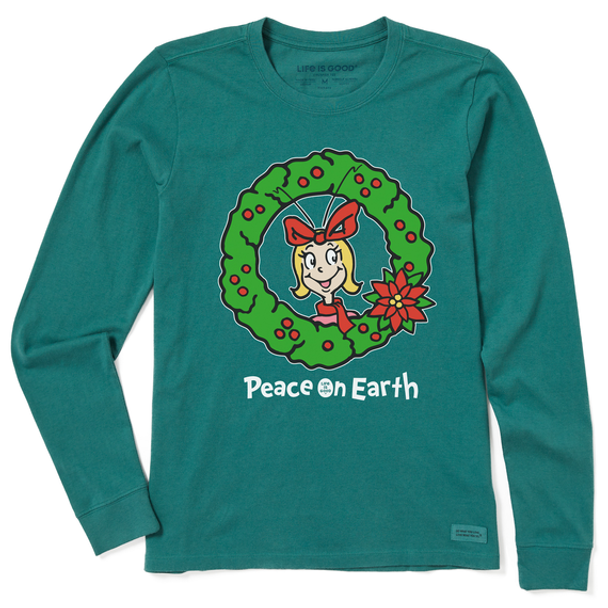 Cindy Lou Peace on Earth long sleeve tee