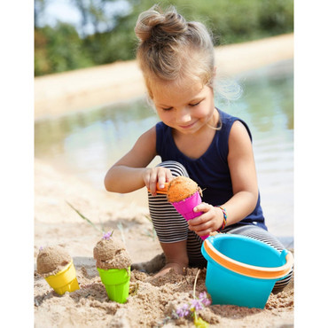 5 Piece Ice Cream Cone Sand Toy Set with Bucket