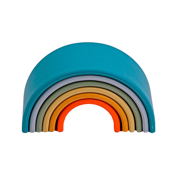 Nature Rainbow 6x Silicone Teether and Toy