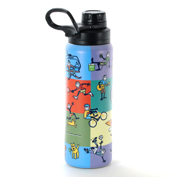 Multi-Sport Jake and Rocket 26oz Stainless Steel Water Bottle